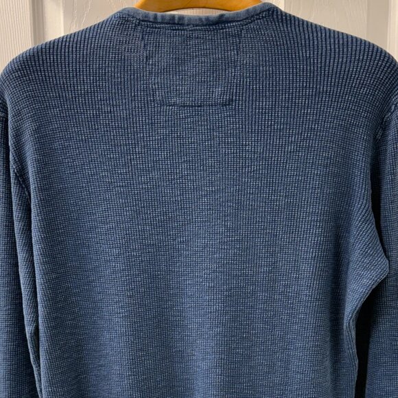 JOHN VARVATOS USA Blue Long Sleeve Thermal Polo Star Label Size Large - Picture 5 of 7